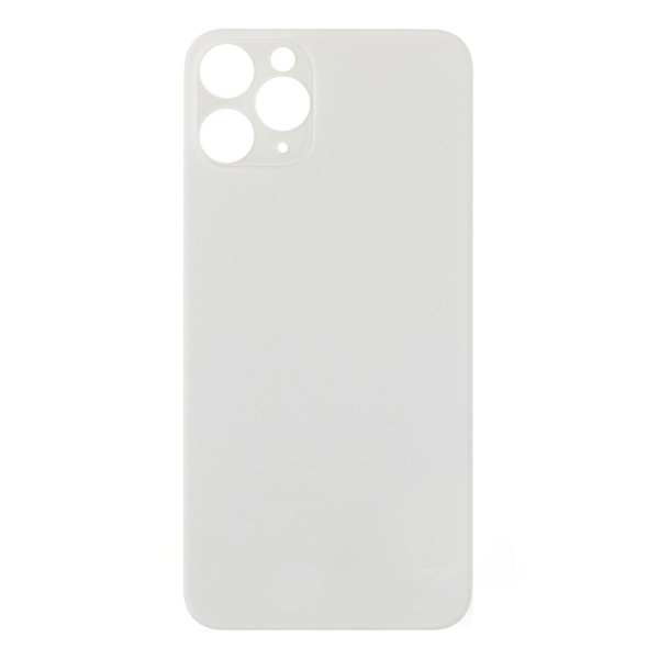 Back Glass for Apple iPhone 11 Pro Max with Large Camera Hole ( Silver )