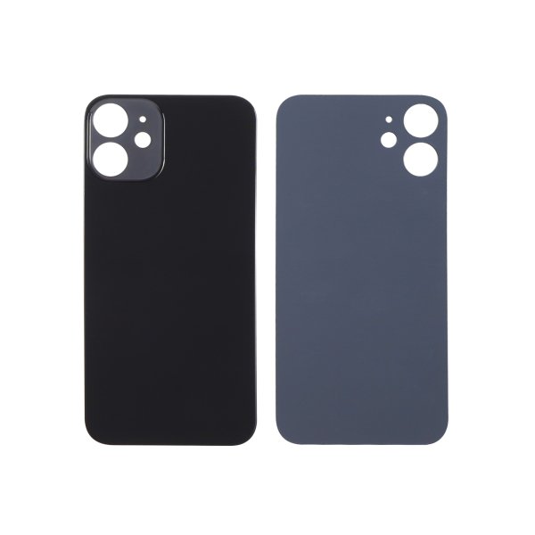 Back Glass for Apple iPhone 12 Mini with Large Camera Hole ( Black )