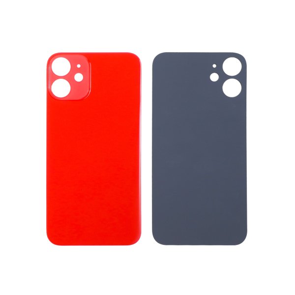 Back Glass for Apple iPhone 12 Mini with Large Camera Hole ( red )