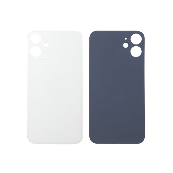 Back Glass for Apple iPhone 12 Mini with Large Camera Hole ( white )
