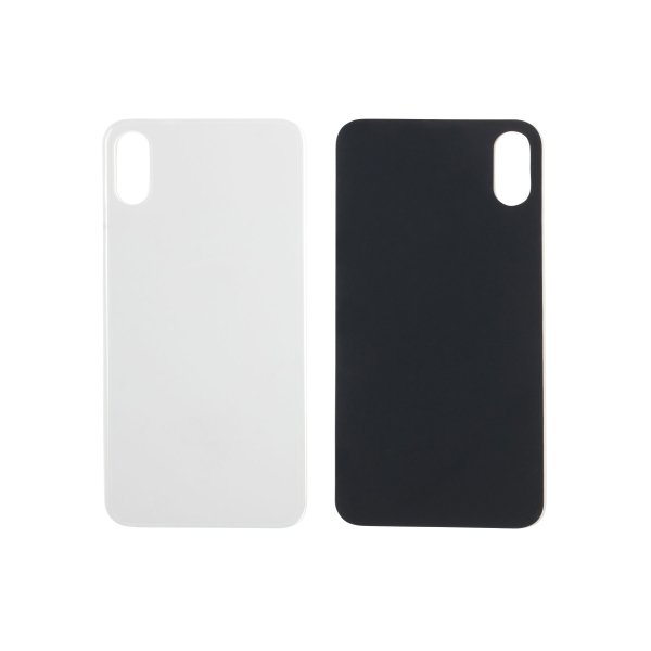 Back Glass for Apple iPhone Xs with Large Camera Hole( silver )
