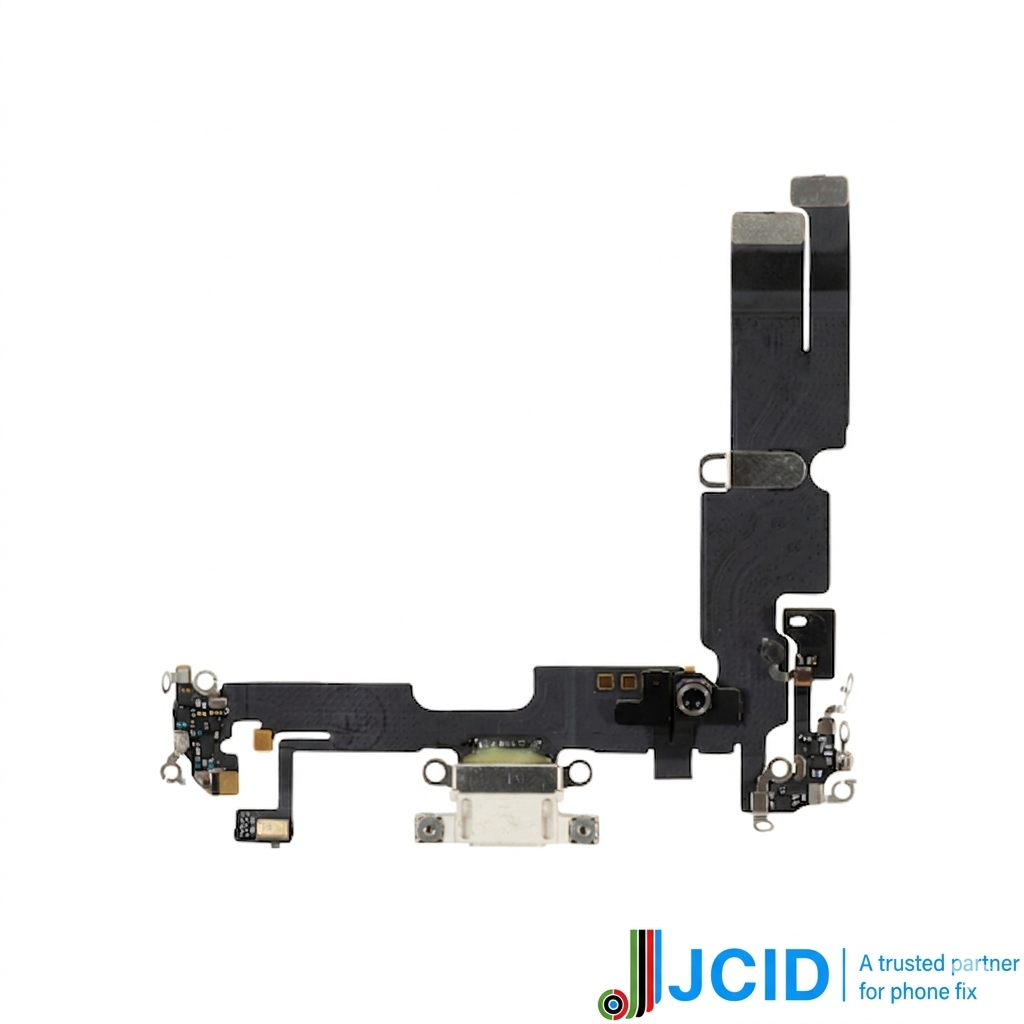 Iphone 14 Plus (premium) Jcid Charging Port Flex - White