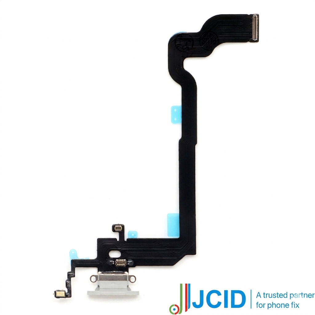 Iphone X (premium) Jcid Charging Port Flex - Silver