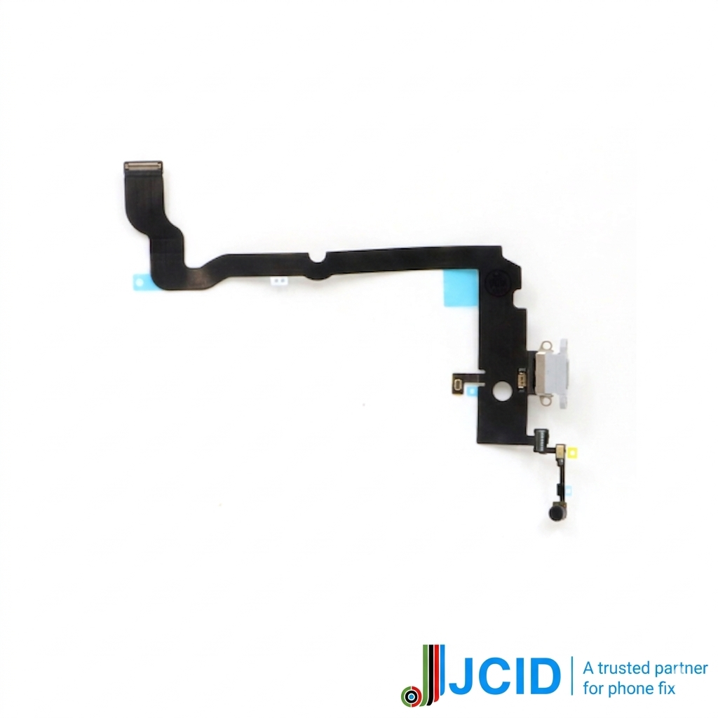 Iphone Xs Max (premium) Jcid Charging Port Flex - Silver