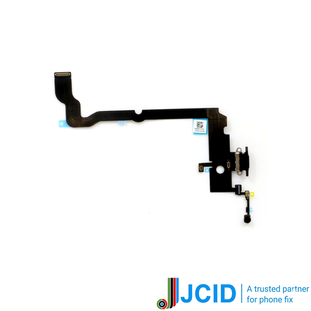 Iphone Xs Max (premium) Jcid Charging Port Flex - Space Gray